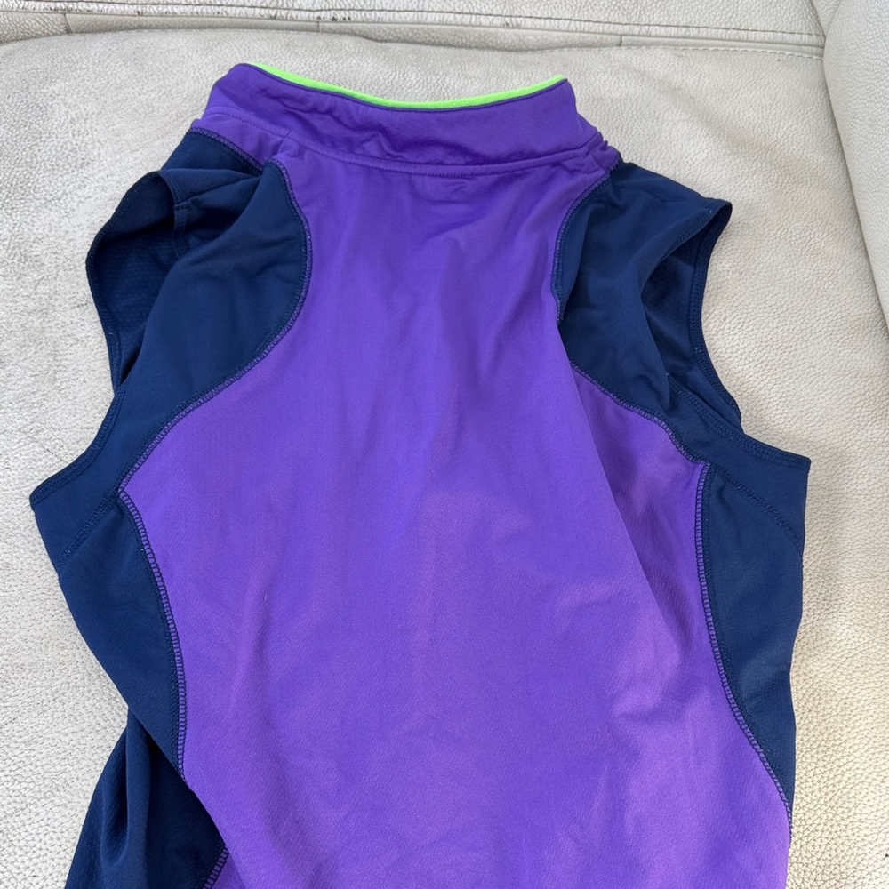 Jofit Purple and Navy Zip-Up Top - Picture 3 of 3